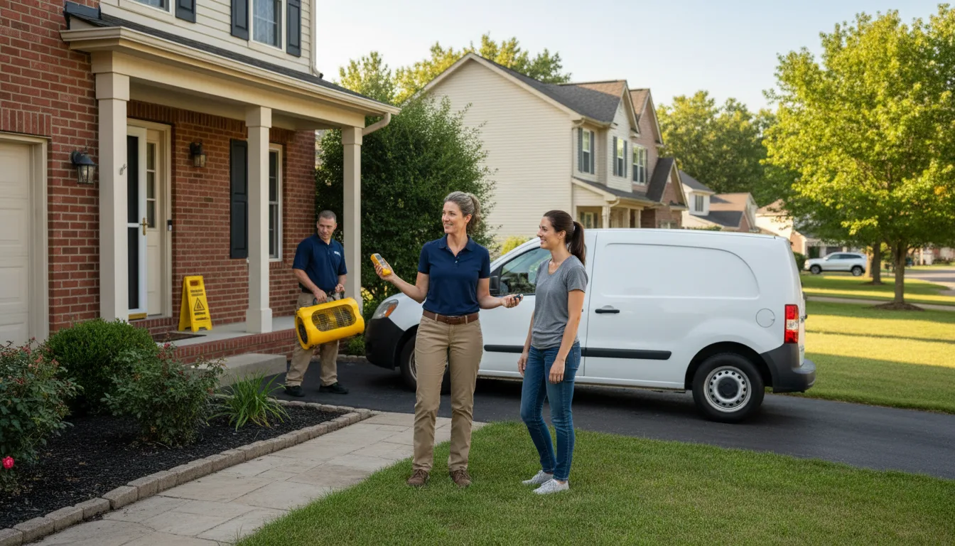 Residential water damage restoration in Presho, SD